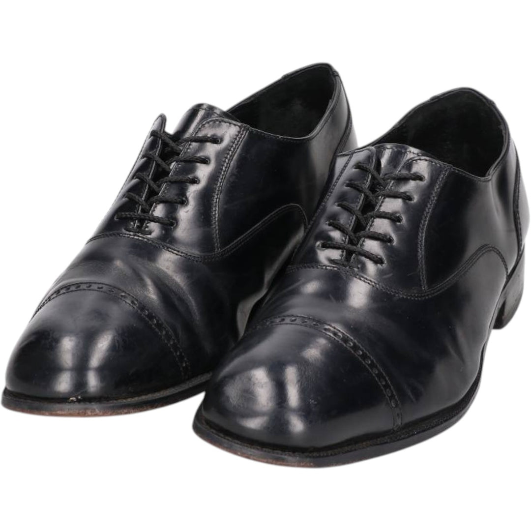 Florsheim Straight Tip Shoes 9 1/2D Men's 27.5cm genuine leather black type Vintage Second Hand