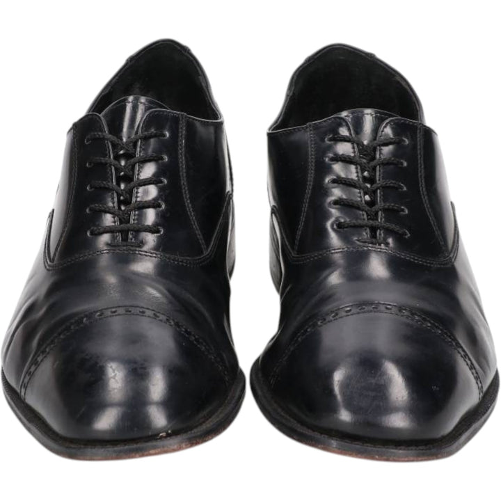 Florsheim Straight Tip Shoes 9 1/2D Men's 27.5cm genuine leather black type Vintage Second Hand