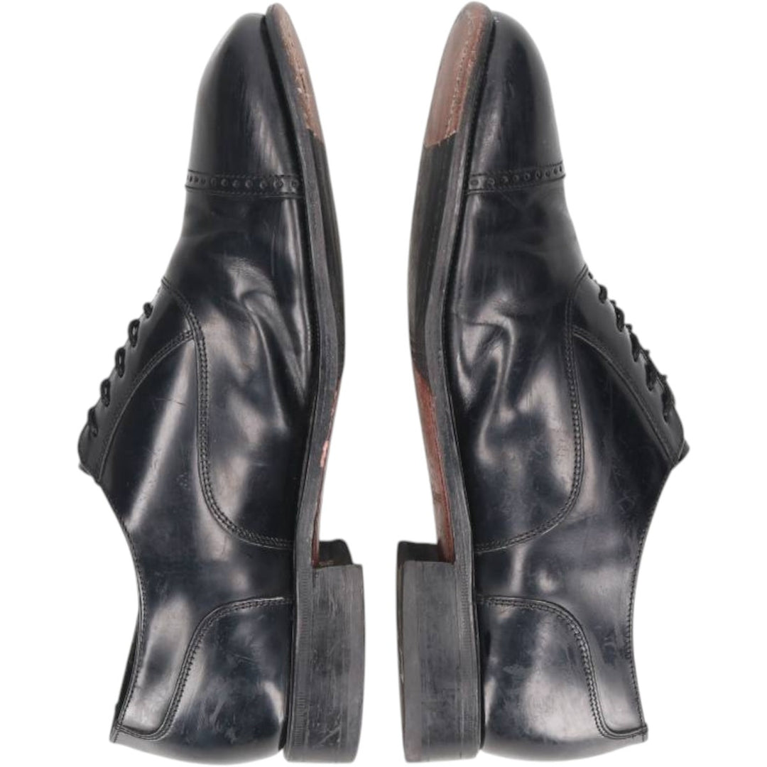 Florsheim Straight Tip Shoes 9 1/2D Men's 27.5cm genuine leather black type Vintage Second Hand
