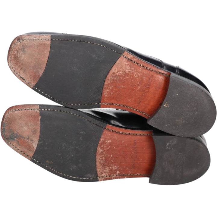 Florsheim Straight Tip Shoes 9 1/2D Men's 27.5cm genuine leather black type Vintage Second Hand