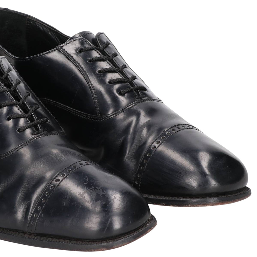 Florsheim Straight Tip Shoes 9 1/2D Men's 27.5cm genuine leather black type Vintage Second Hand
