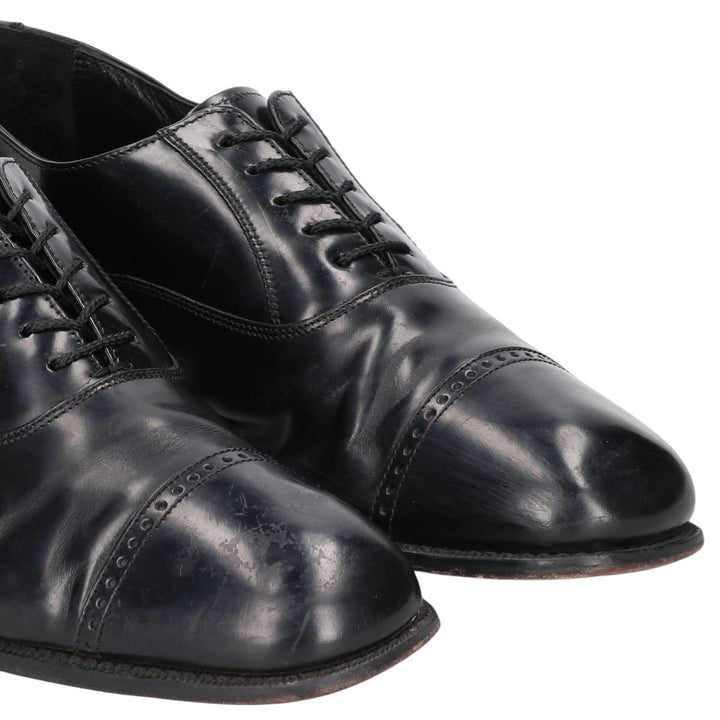 Florsheim Straight Tip Shoes 9 1/2D Men's 27.5cm genuine leather black type Vintage Second Hand