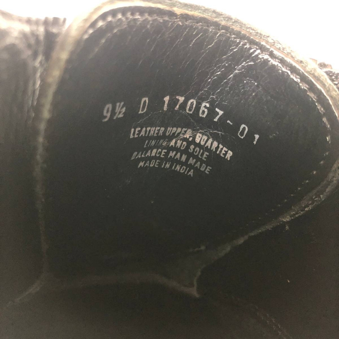 Florsheim Straight Tip Shoes 9 1/2D Men's 27.5cm genuine leather black type Vintage Second Hand