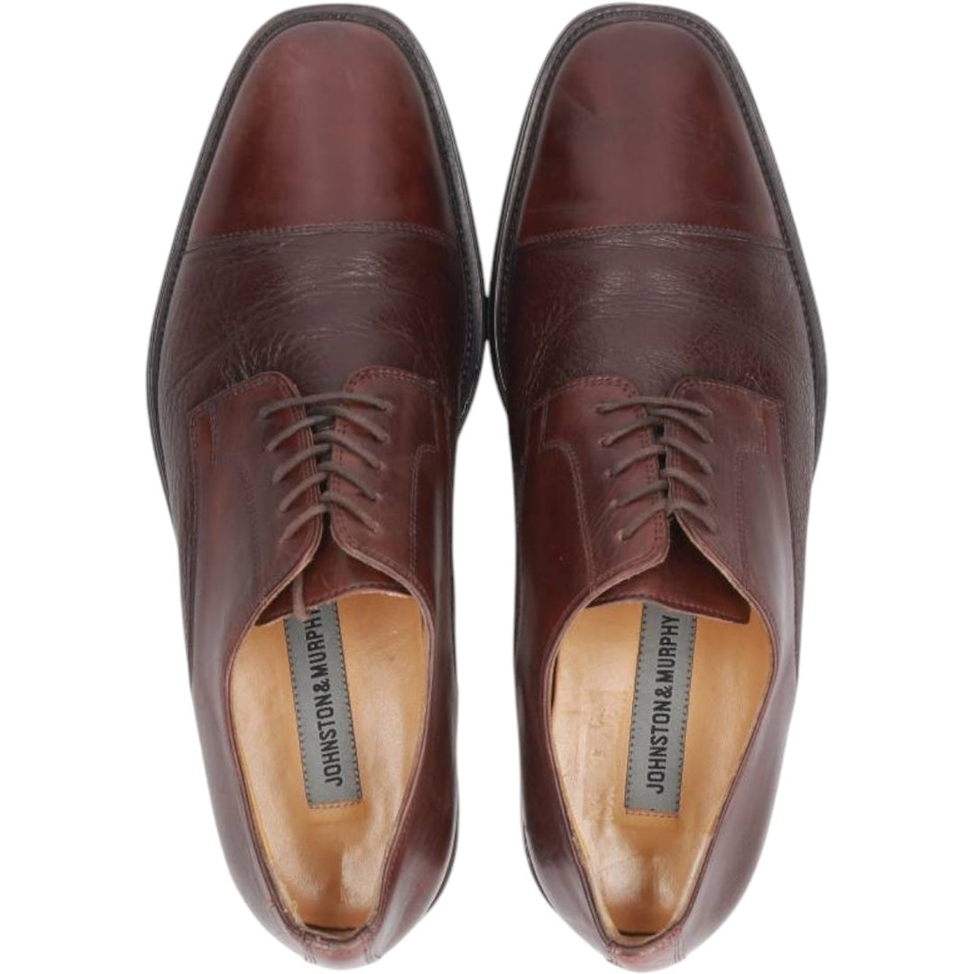 Johnston & Murphy straight-tip shoes, size 9M Men's 27.0cm genuine leather burgundy type Vintage Second Hand