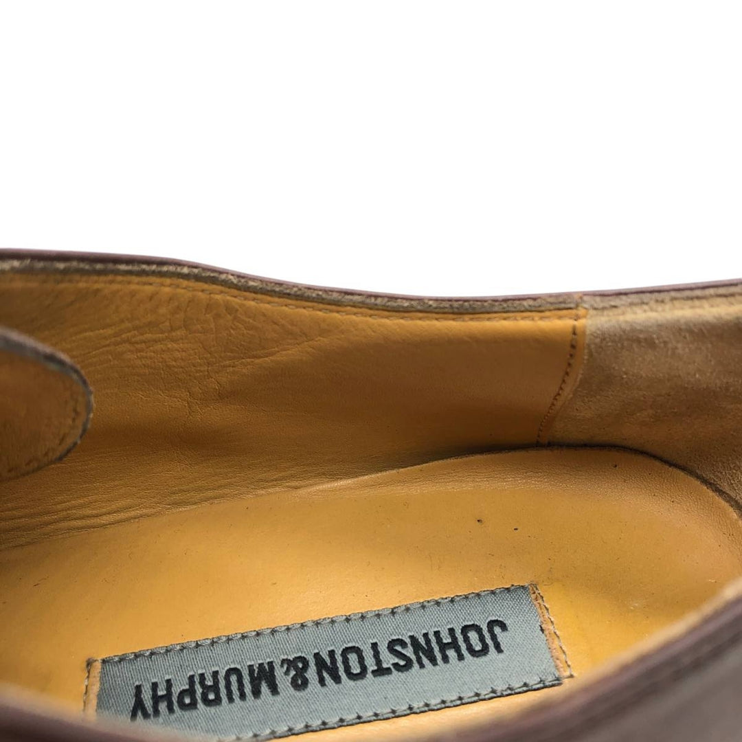 Johnston & Murphy straight-tip shoes, size 9M Men's 27.0cm genuine leather burgundy type Vintage Second Hand