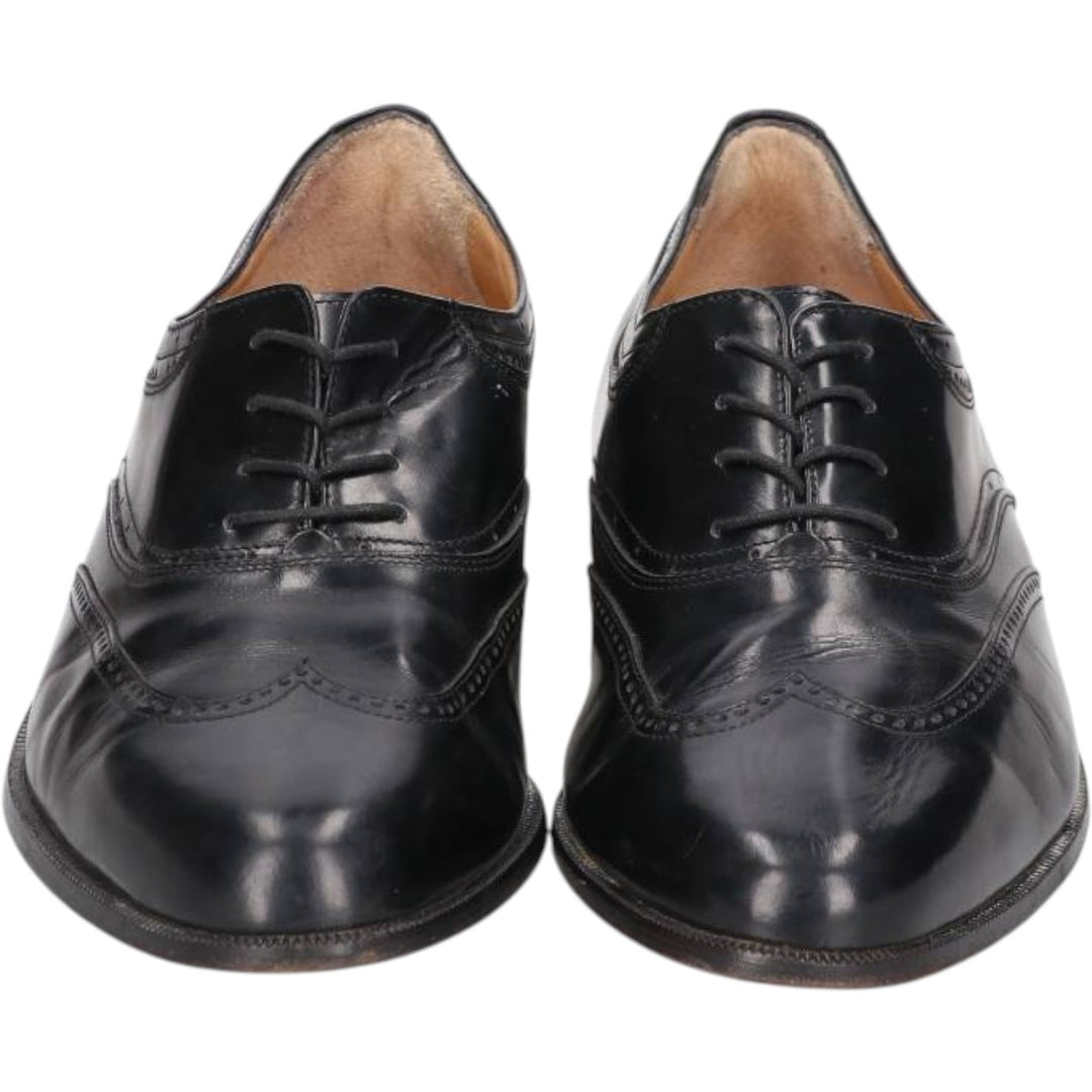 Bally DUOMO wingtip shoes, made in Italy, size 8 1/2E Men's 27.0cm genuine leather black type Vintage Second Hand