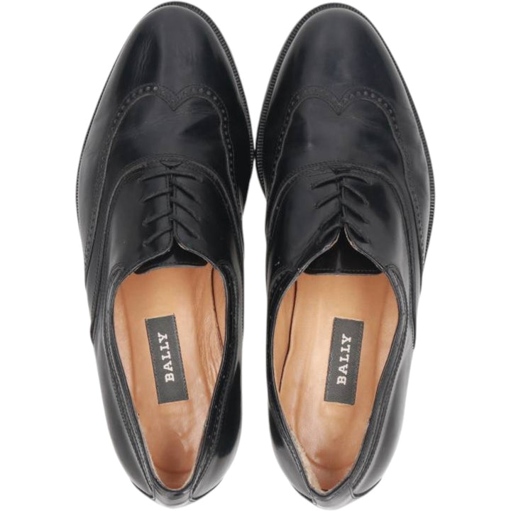 Bally DUOMO wingtip shoes, made in Italy, size 8 1/2E Men's 27.0cm genuine leather black type Vintage Second Hand
