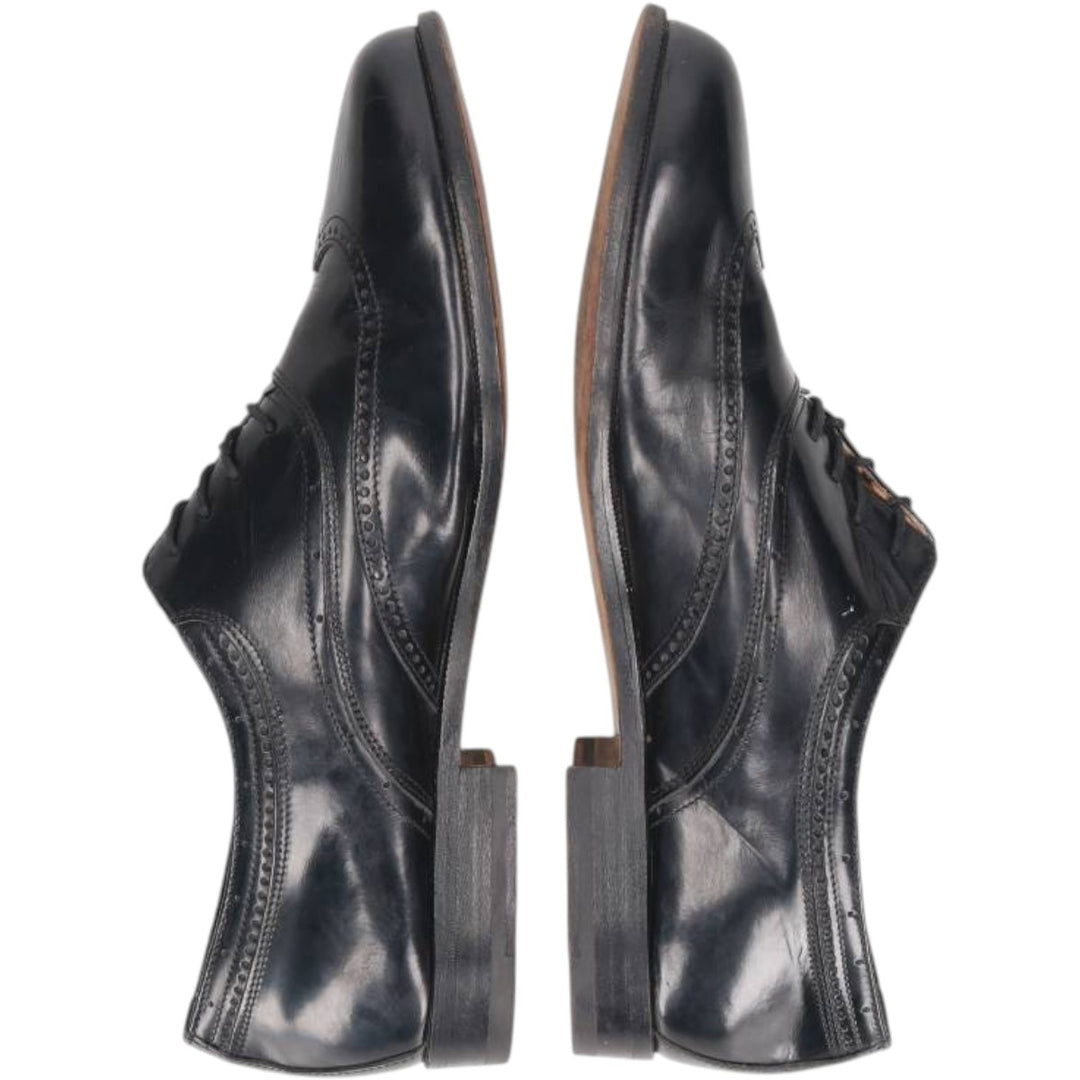 Bally DUOMO wingtip shoes, made in Italy, size 8 1/2E Men's 27.0cm genuine leather black type Vintage Second Hand