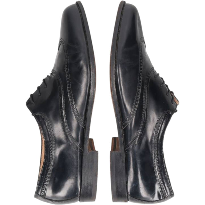 Bally DUOMO wingtip shoes, made in Italy, size 8 1/2E Men's 27.0cm genuine leather black type Vintage Second Hand