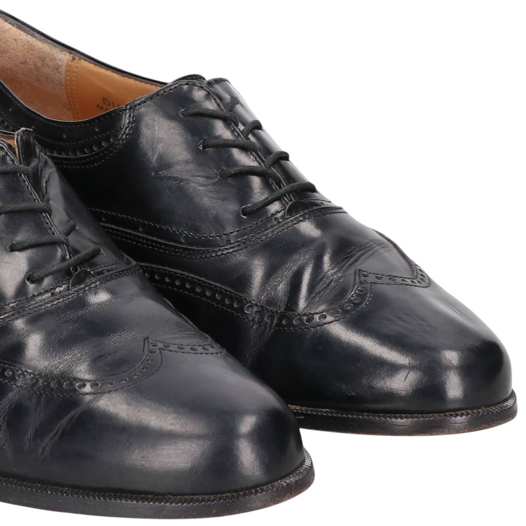 Bally DUOMO wingtip shoes, made in Italy, size 8 1/2E Men's 27.0cm genuine leather black type Vintage Second Hand