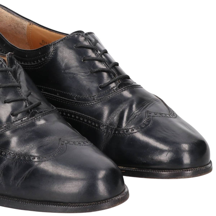 Bally DUOMO wingtip shoes, made in Italy, size 8 1/2E Men's 27.0cm genuine leather black type Vintage Second Hand