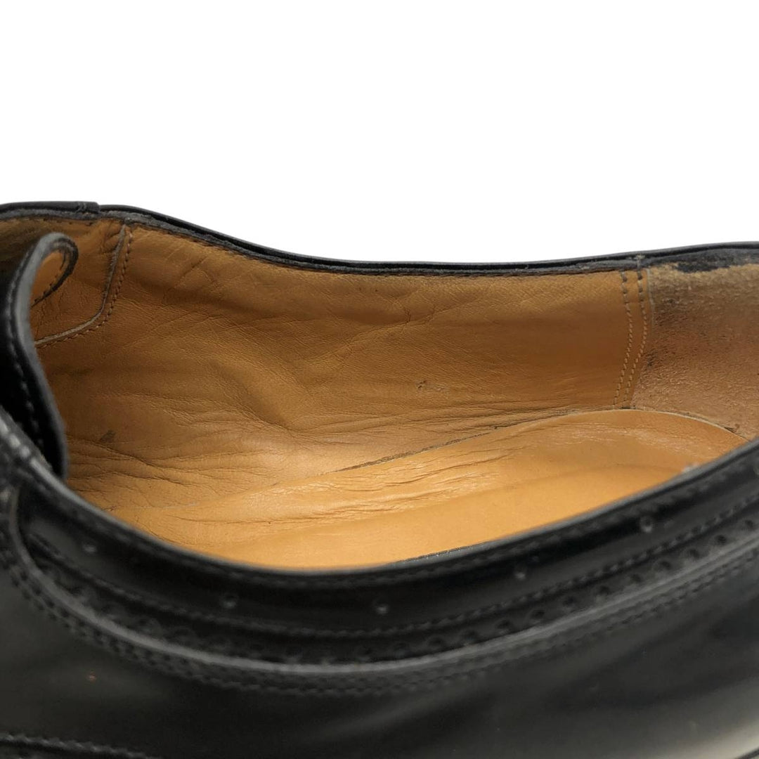 Bally DUOMO wingtip shoes, made in Italy, size 8 1/2E Men's 27.0cm genuine leather black type Vintage Second Hand
