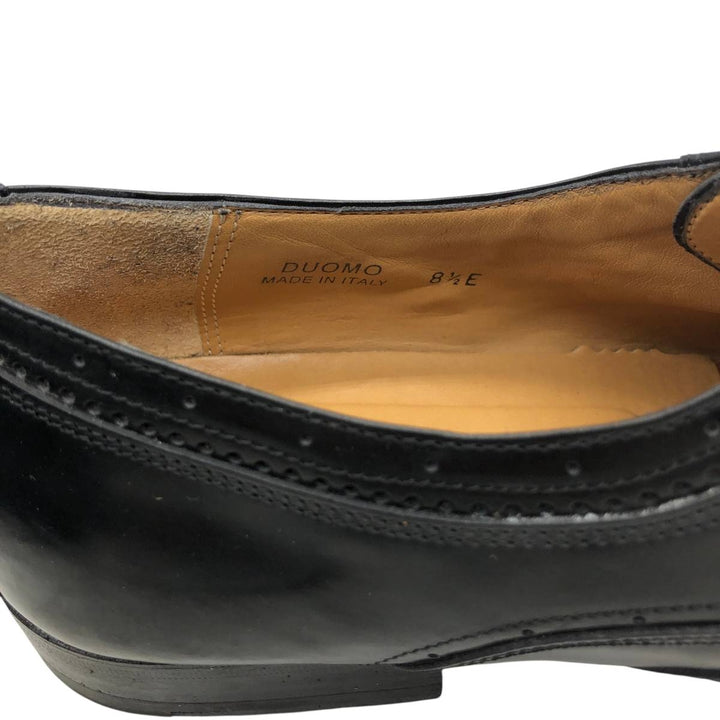 Bally DUOMO wingtip shoes, made in Italy, size 8 1/2E Men's 27.0cm genuine leather black type Vintage Second Hand