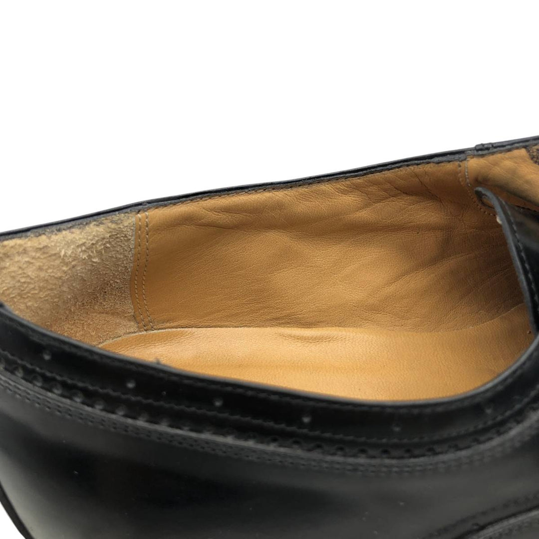 Bally DUOMO wingtip shoes, made in Italy, size 8 1/2E Men's 27.0cm genuine leather black type Vintage Second Hand