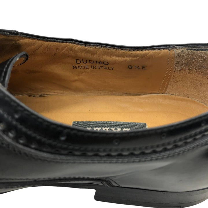 Bally DUOMO wingtip shoes, made in Italy, size 8 1/2E Men's 27.0cm genuine leather black type Vintage Second Hand