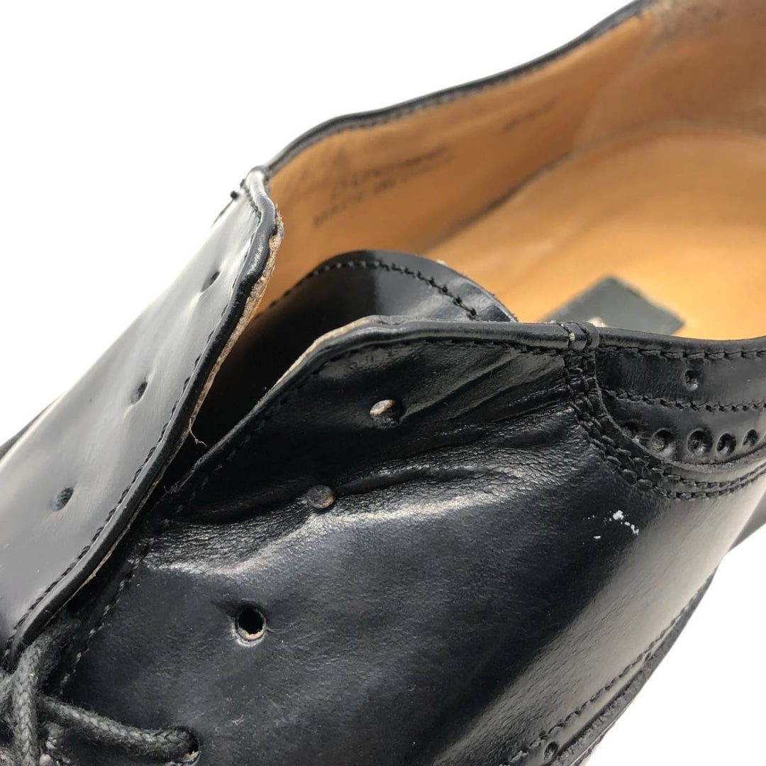 Bally DUOMO wingtip shoes, made in Italy, size 8 1/2E Men's 27.0cm genuine leather black type Vintage Second Hand
