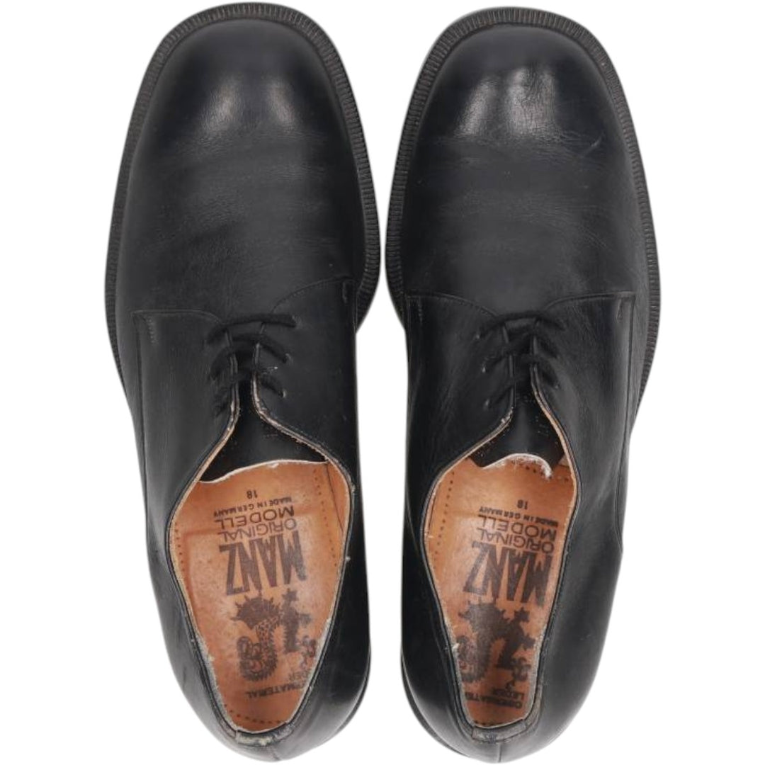 German Army MANZ Military Service Shoes, Made in Germany, Size 18 Men's 26.5cm unclear black type Vintage Second Hand