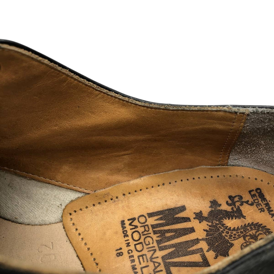 German Army MANZ Military Service Shoes, Made in Germany, Size 18 Men's 26.5cm unclear black type Vintage Second Hand