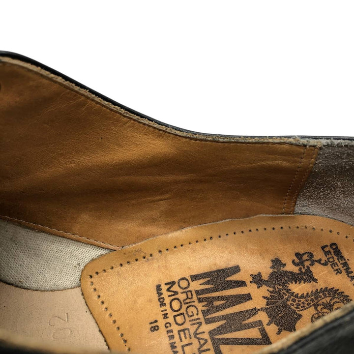 German Army MANZ Military Service Shoes, Made in Germany, Size 18 Men's 26.5cm unclear black type Vintage Second Hand
