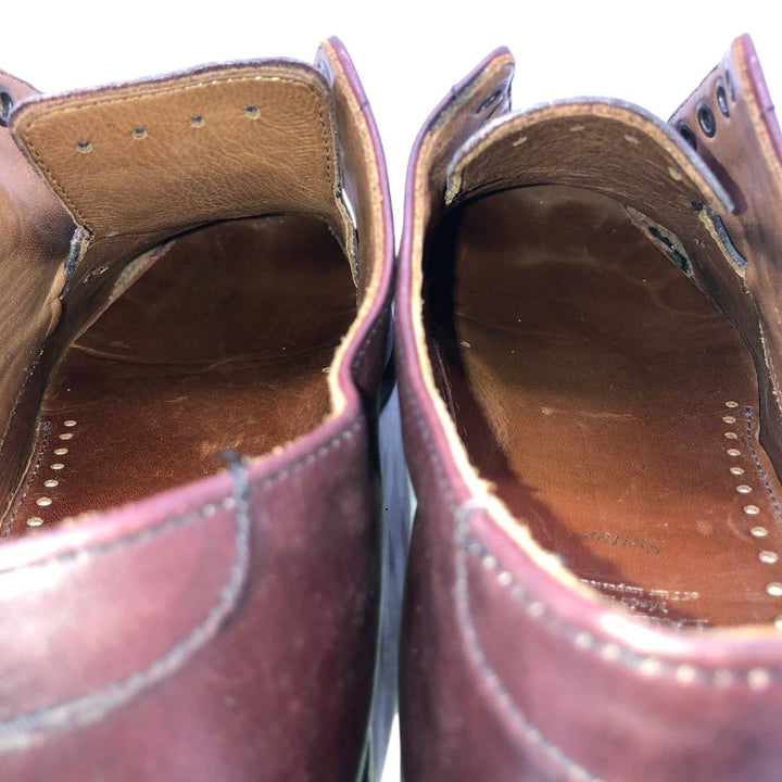 Allen Edmonds Sutter Plain Toe Shoes, Made in USA, Size 7E Men's 25.0cm unclear burgundy type Vintage Second Hand