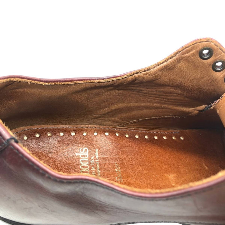 Allen Edmonds Sutter Plain Toe Shoes, Made in USA, Size 7E Men's 25.0cm unclear burgundy type Vintage Second Hand