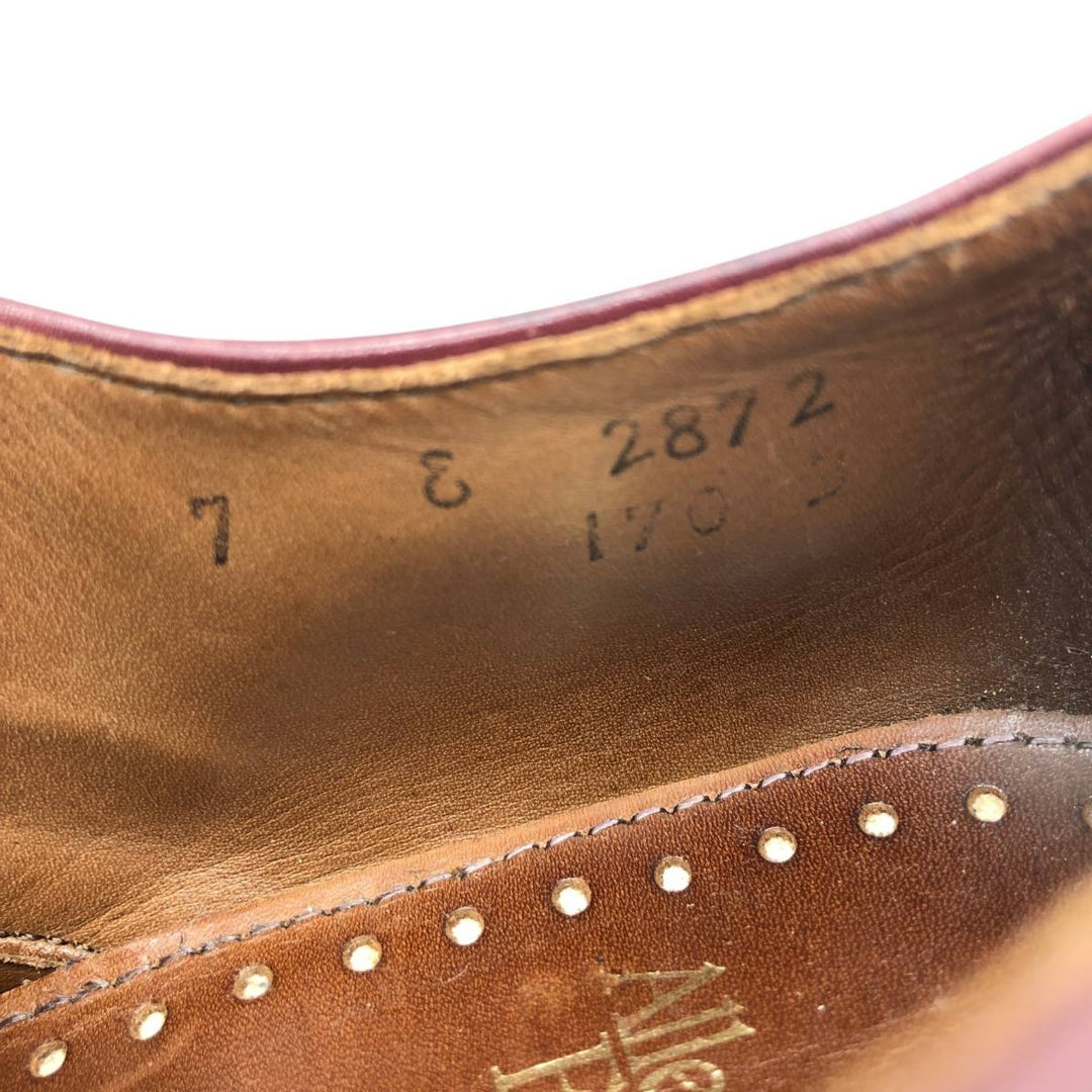 Allen Edmonds Sutter Plain Toe Shoes, Made in USA, Size 7E Men's 25.0cm unclear burgundy type Vintage Second Hand