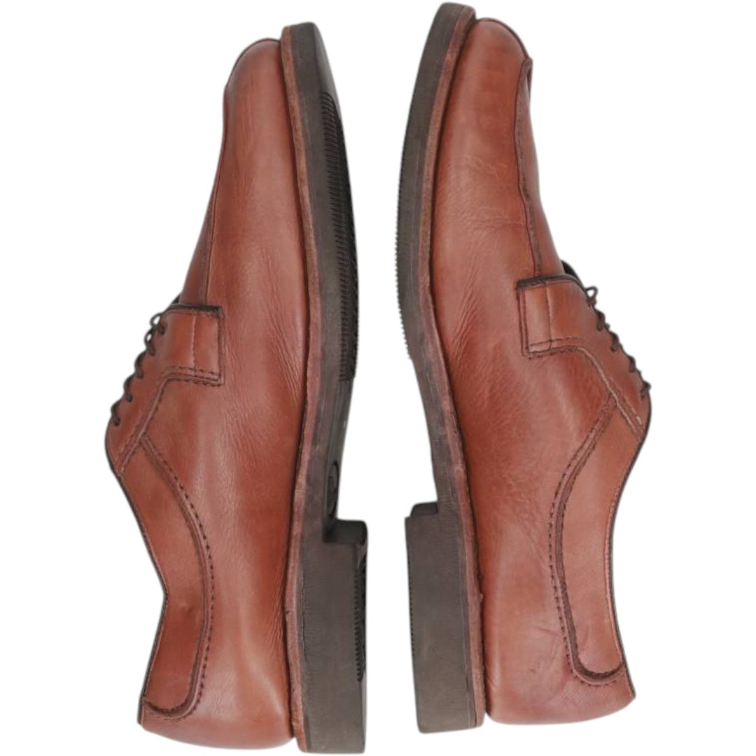 Allen Edmonds Stockbridge U-tip shoes, Made in USA, Size 7D Men's 25.0cm unclear beige type brown Vintage Second Hand