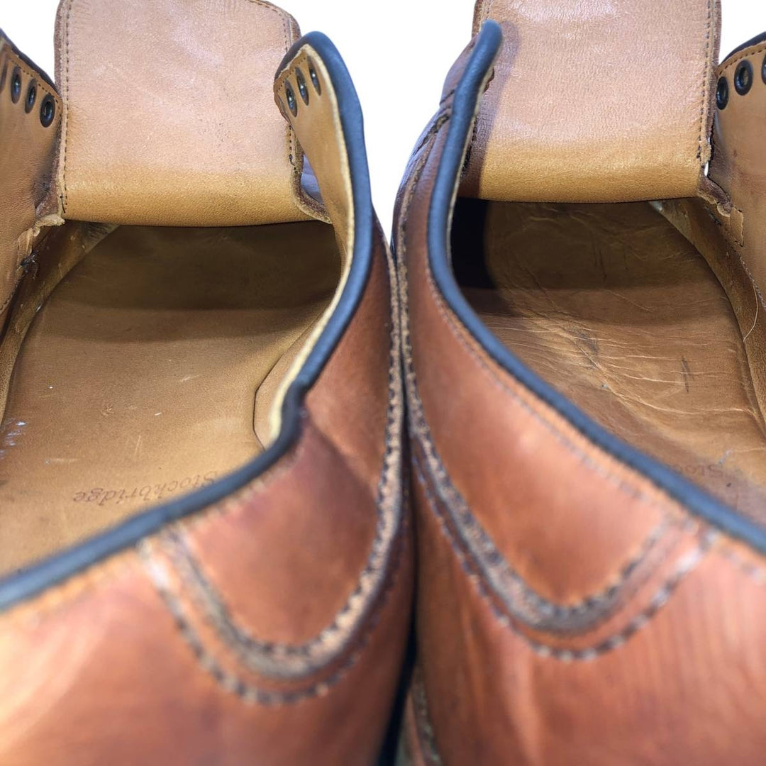 Allen Edmonds Stockbridge U-tip shoes, Made in USA, Size 7D Men's 25.0cm unclear beige type brown Vintage Second Hand