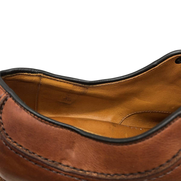 Allen Edmonds Stockbridge U-tip shoes, Made in USA, Size 7D Men's 25.0cm unclear beige type brown Vintage Second Hand