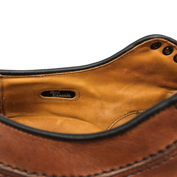 Allen Edmonds Stockbridge U-tip shoes, Made in USA, Size 7D Men's 25.0cm unclear beige type brown Vintage Second Hand