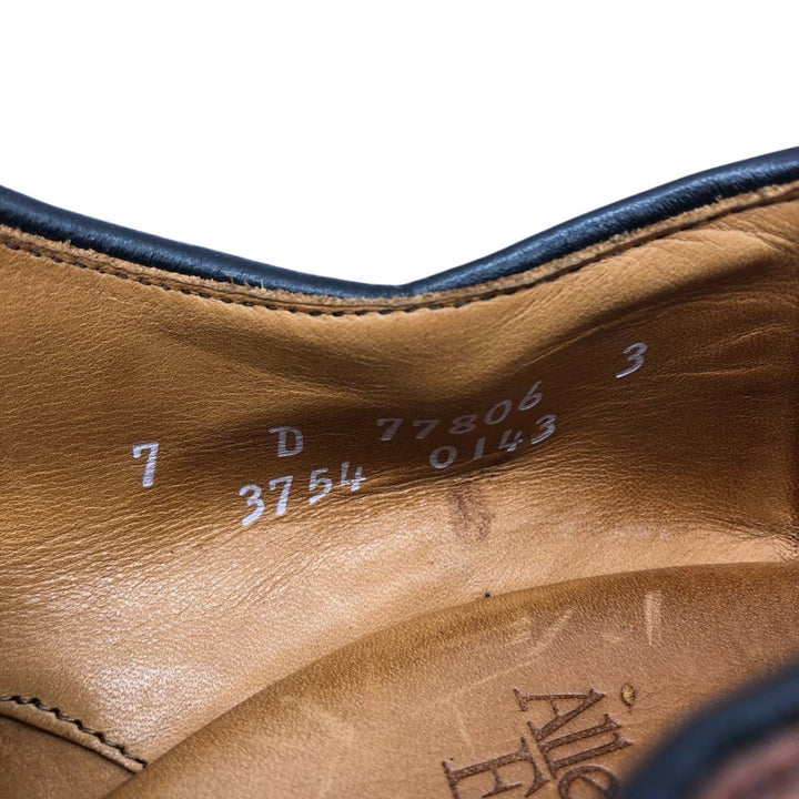 Allen Edmonds Stockbridge U-tip shoes, Made in USA, Size 7D Men's 25.0cm unclear beige type brown Vintage Second Hand