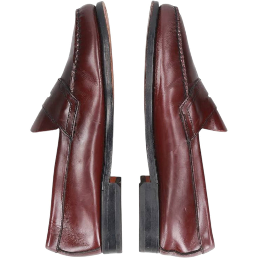 GHBass BASS coin loafers, size 9D Men's 27.0cm genuine leather burgundy type Vintage Second Hand
