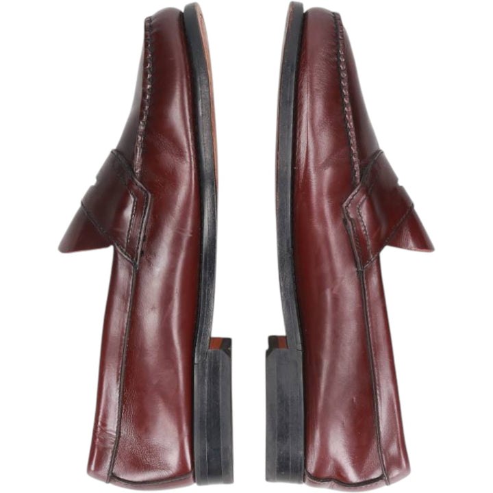GHBass BASS coin loafers, size 9D Men's 27.0cm genuine leather burgundy type Vintage Second Hand