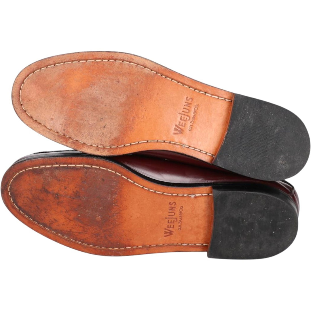 GHBass BASS coin loafers, size 9D Men's 27.0cm genuine leather burgundy type Vintage Second Hand