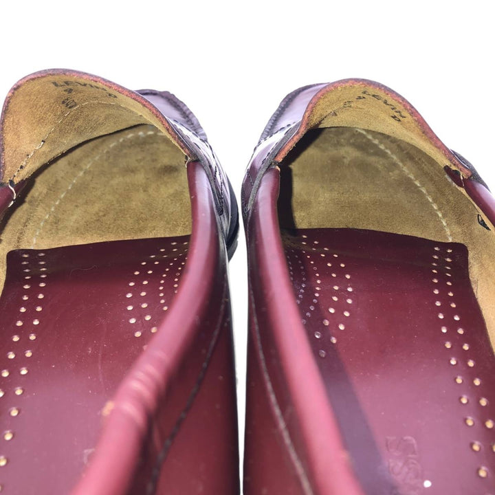 GHBass BASS coin loafers, size 9D Men's 27.0cm genuine leather burgundy type Vintage Second Hand