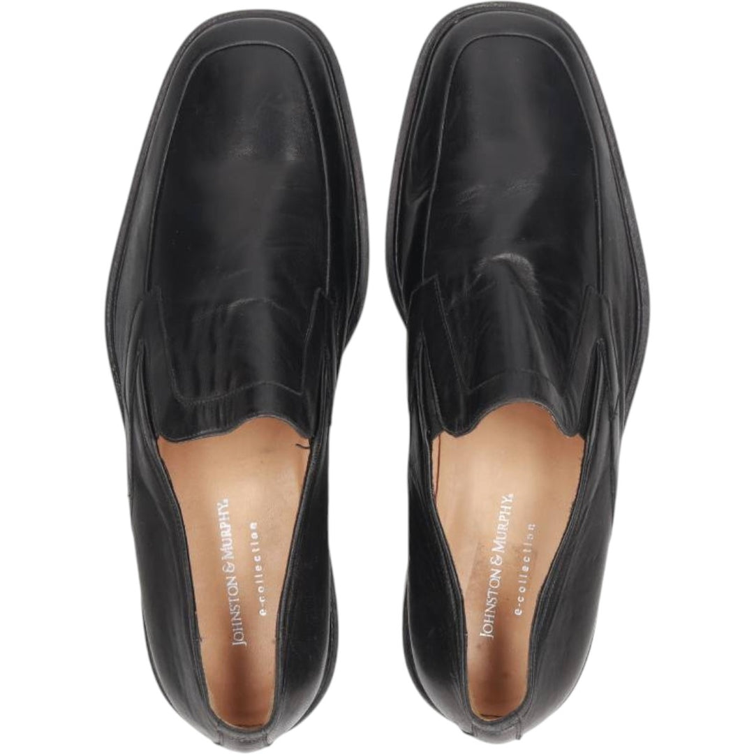 Johnston & Murphy e-collection Square Toe Vamp Loafers, Made in Italy, Size 10 1/2M Men's 28.5cm unclear black type Vintage Second Hand