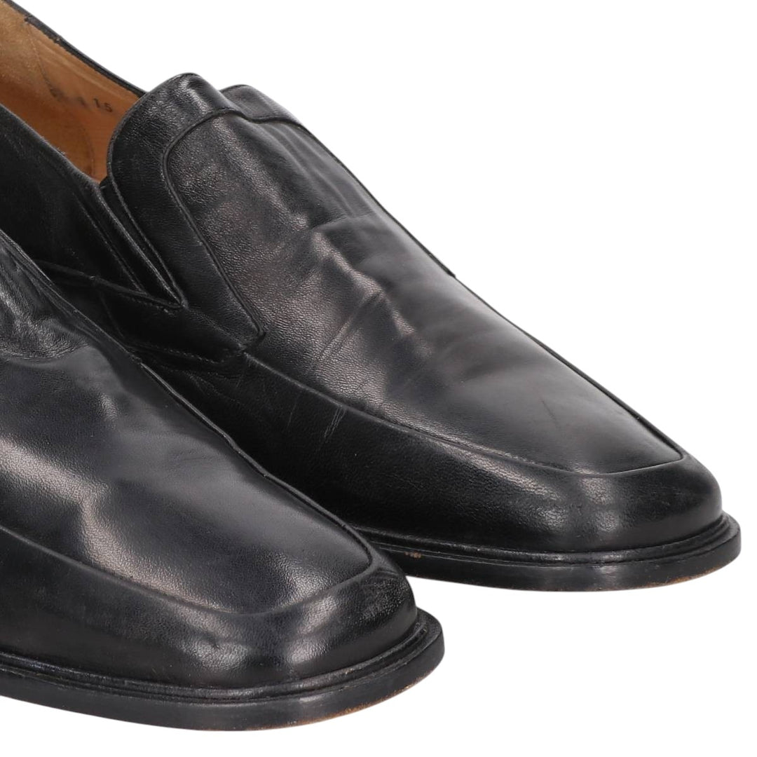 Johnston & Murphy e-collection Square Toe Vamp Loafers, Made in Italy, Size 10 1/2M Men's 28.5cm unclear black type Vintage Second Hand