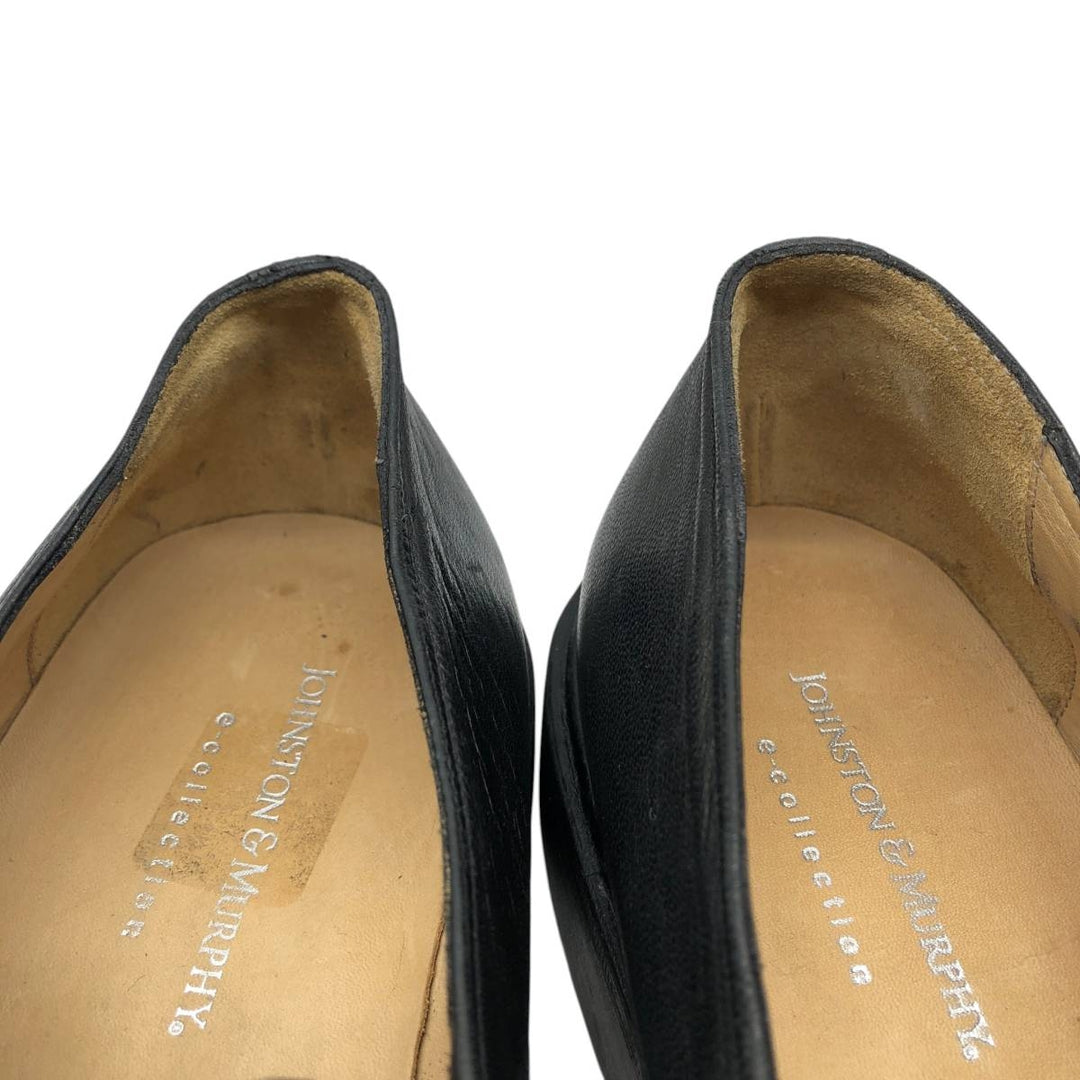 Johnston & Murphy e-collection Square Toe Vamp Loafers, Made in Italy, Size 10 1/2M Men's 28.5cm unclear black type Vintage Second Hand