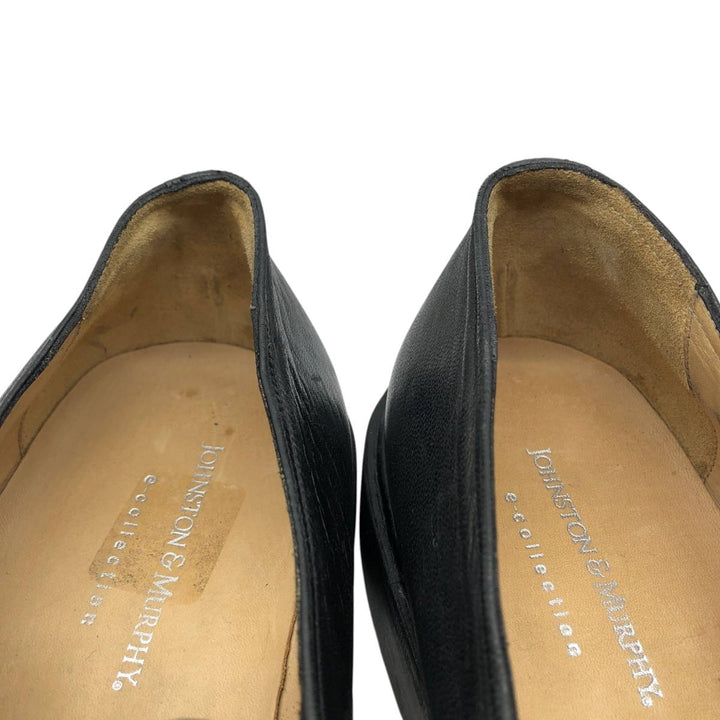 Johnston & Murphy e-collection Square Toe Vamp Loafers, Made in Italy, Size 10 1/2M Men's 28.5cm unclear black type Vintage Second Hand