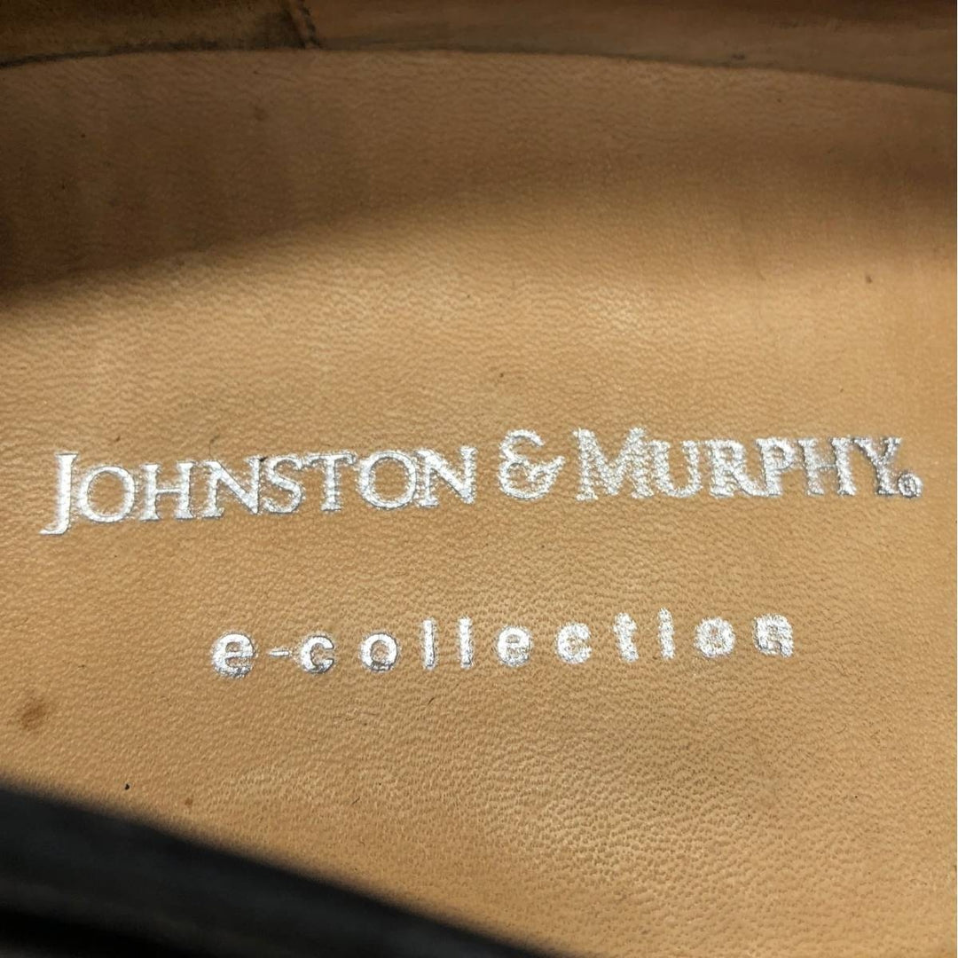 Johnston & Murphy e-collection Square Toe Vamp Loafers, Made in Italy, Size 10 1/2M Men's 28.5cm unclear black type Vintage Second Hand