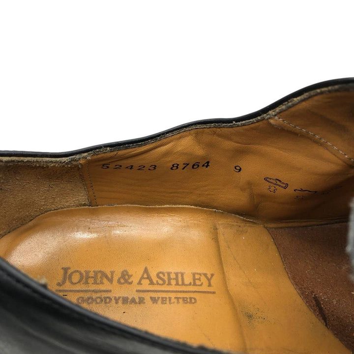 JOHN and ASHLEY Straight Tip Shoes Size 9 Men's 27.0cm unclear black type Vintage Second Hand