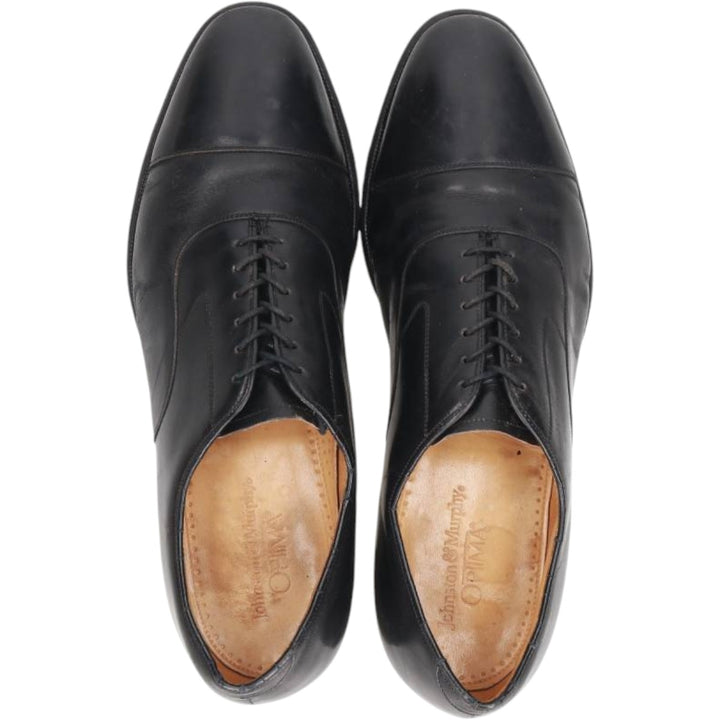 Johnston and Murphy OPTIMA Straight Tip Shoes, Size 10D Men's 28.0cm unclear black type Vintage Second Hand