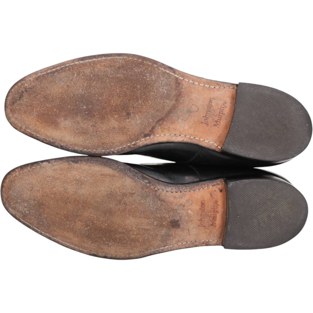 Johnston and Murphy OPTIMA Straight Tip Shoes, Size 10D Men's 28.0cm unclear black type Vintage Second Hand
