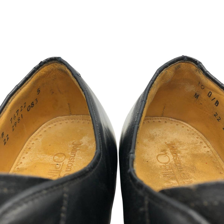 Johnston and Murphy OPTIMA Straight Tip Shoes, Size 10D Men's 28.0cm unclear black type Vintage Second Hand