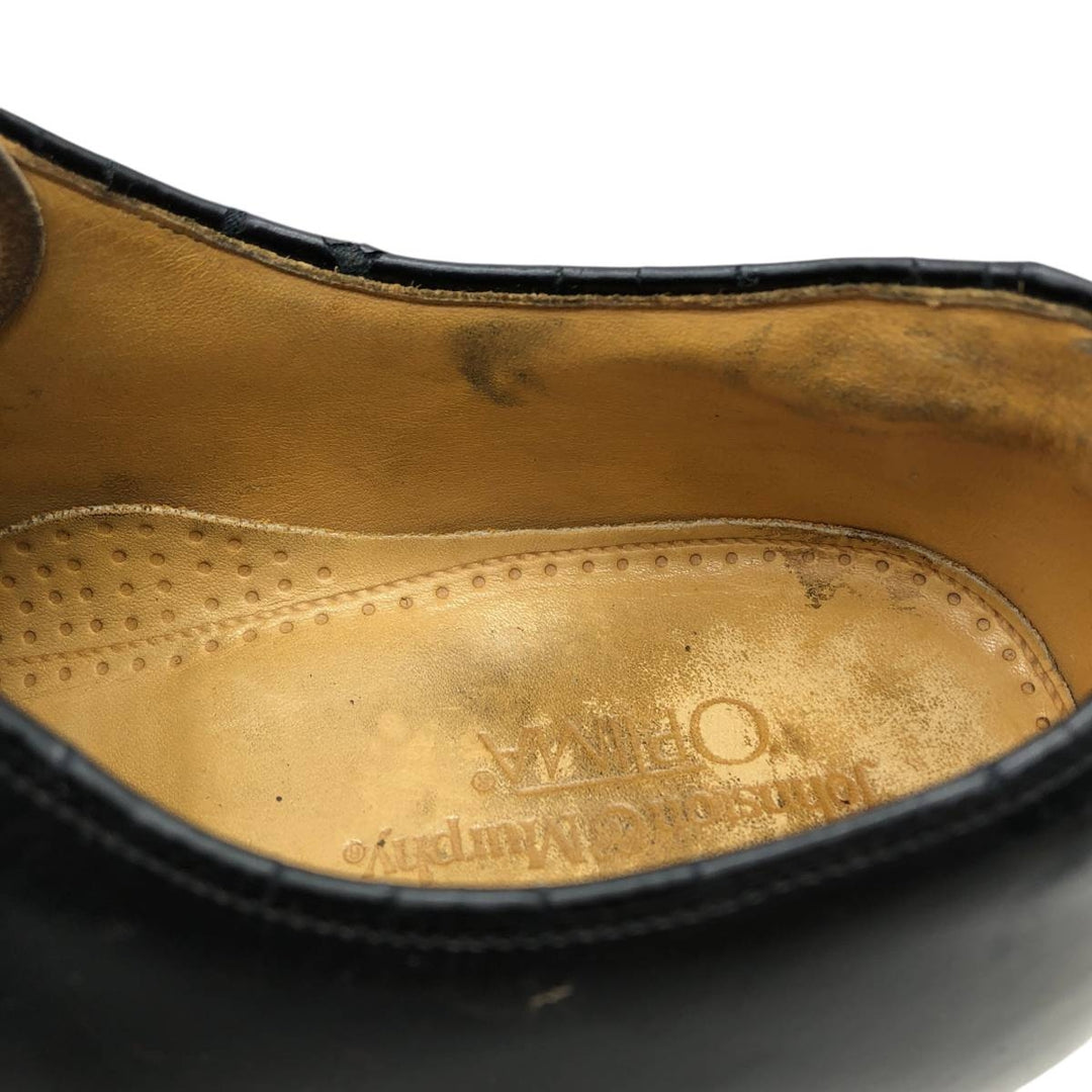 Johnston and Murphy OPTIMA Straight Tip Shoes, Size 10D Men's 28.0cm unclear black type Vintage Second Hand