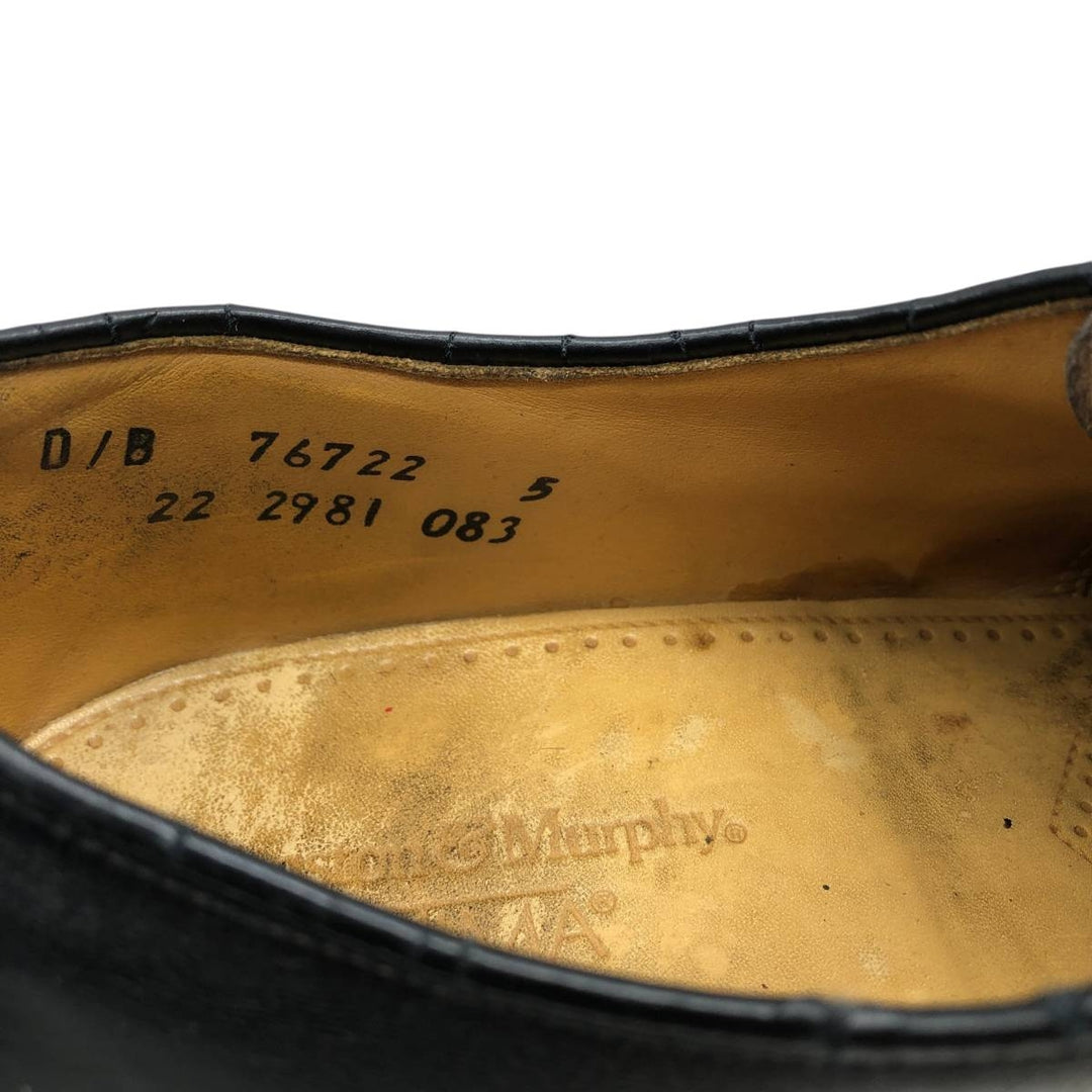 Johnston and Murphy OPTIMA Straight Tip Shoes, Size 10D Men's 28.0cm unclear black type Vintage Second Hand