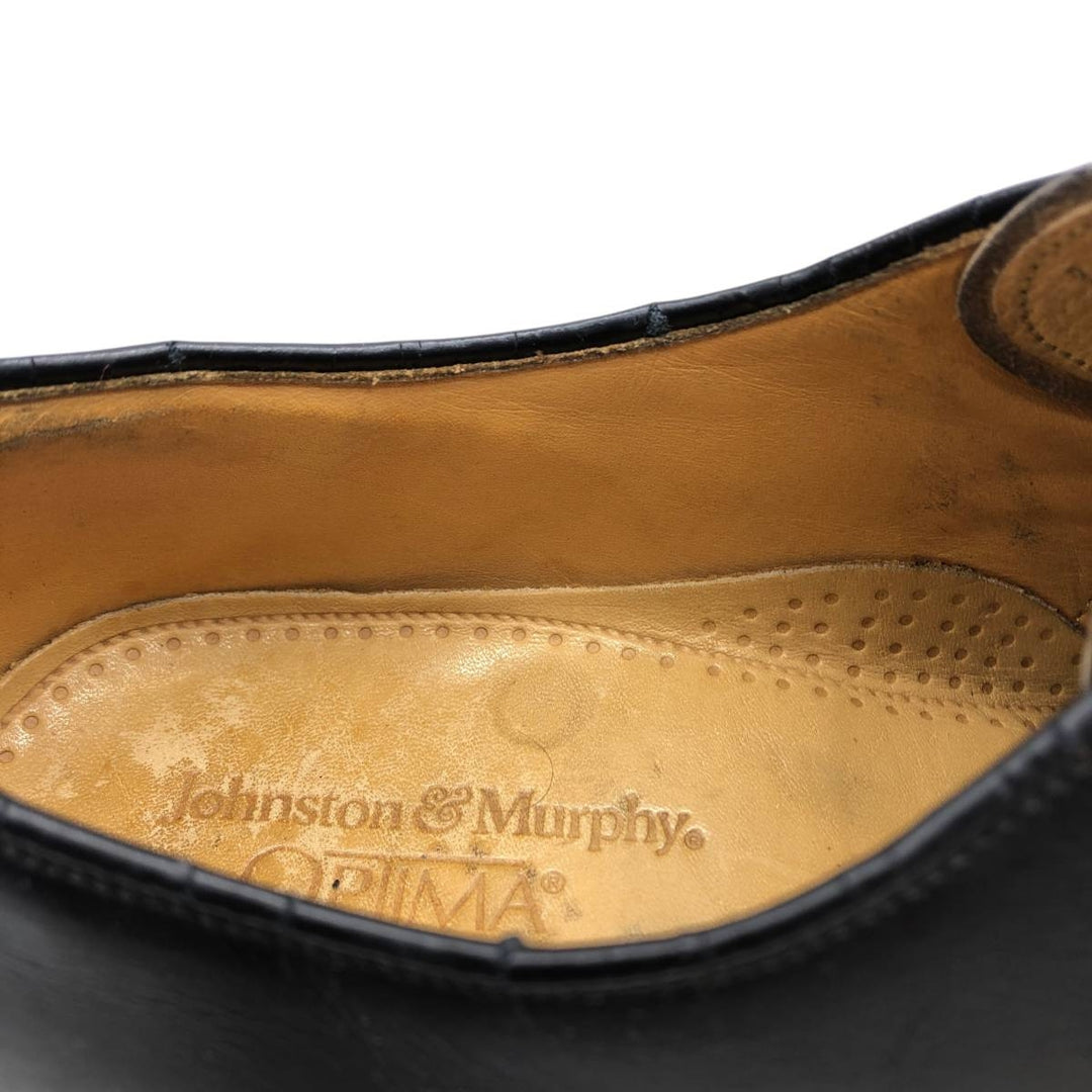 Johnston and Murphy OPTIMA Straight Tip Shoes, Size 10D Men's 28.0cm unclear black type Vintage Second Hand