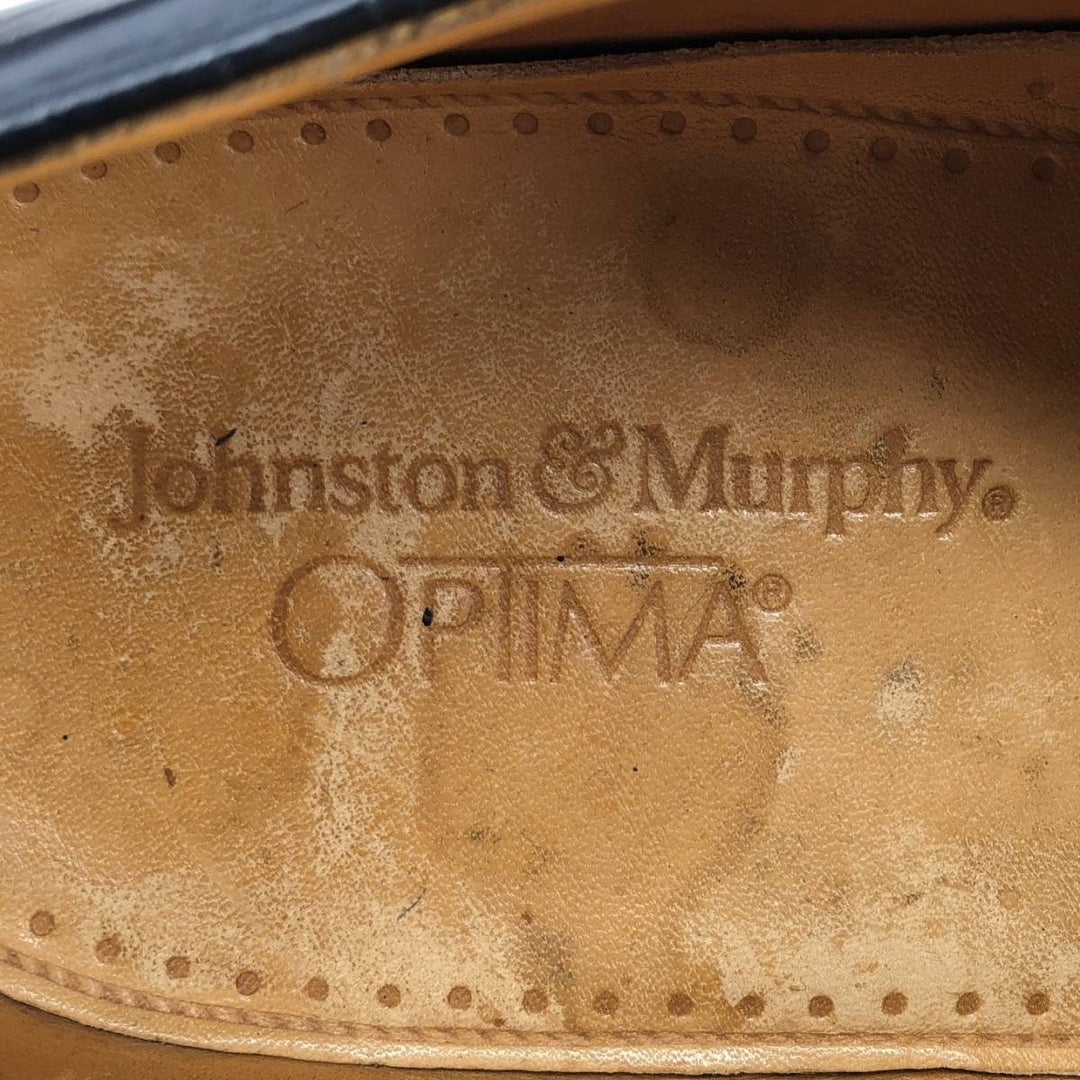Johnston and Murphy OPTIMA Straight Tip Shoes, Size 10D Men's 28.0cm unclear black type Vintage Second Hand