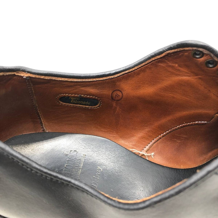 Allen Edmonds Delray U-tip shoes, made in the USA, size 10 1/2D Men's 28.5cm unclear black type Vintage Second Hand