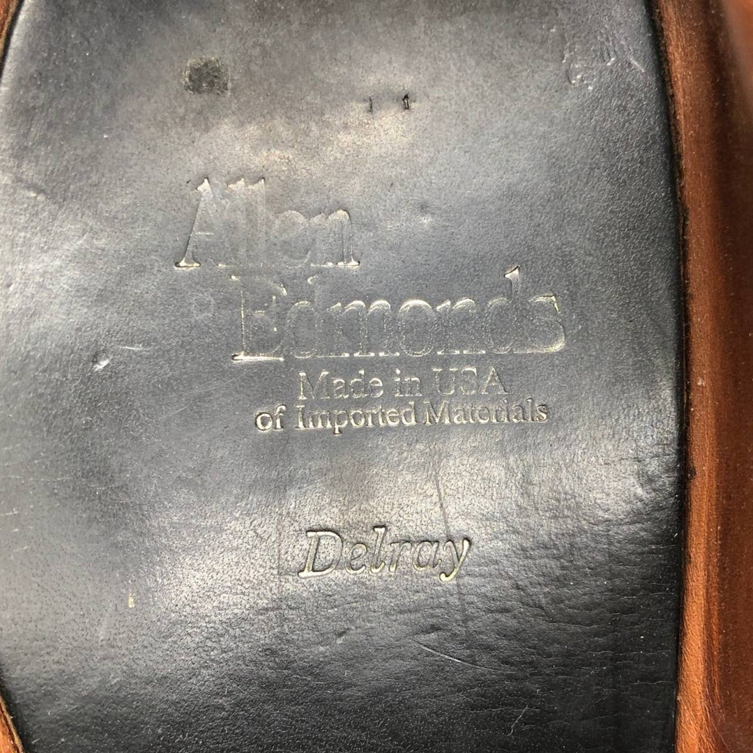 Allen Edmonds Delray U-tip shoes, made in the USA, size 10 1/2D Men's 28.5cm unclear black type Vintage Second Hand